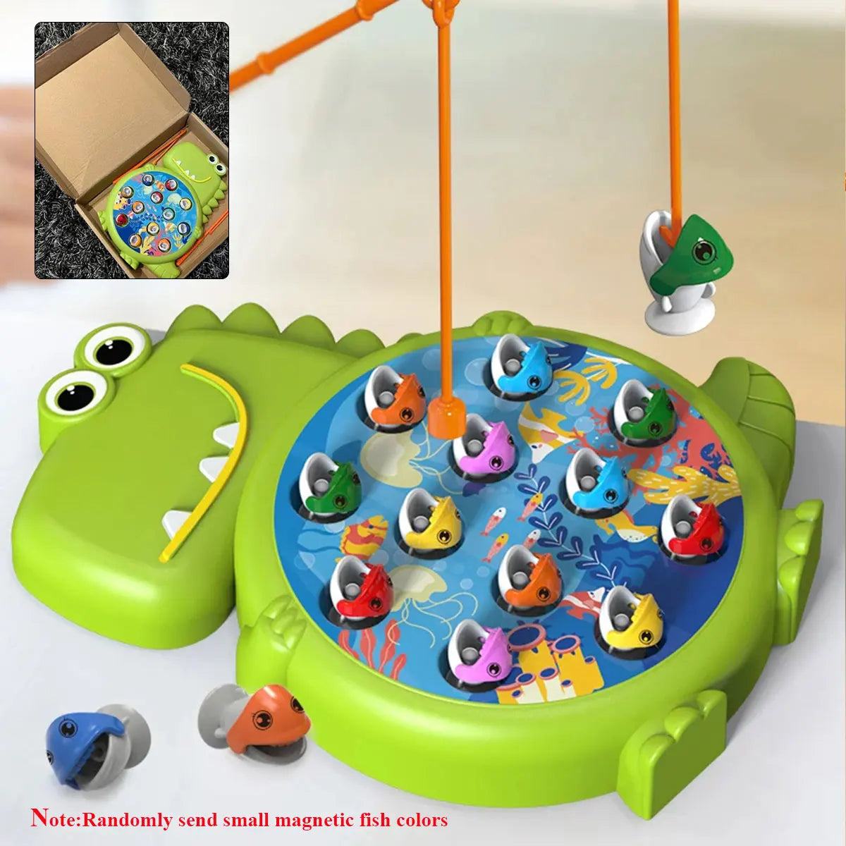 Dinosaur Magnetic Fishing Game - Montessori Educational Toy for Kids