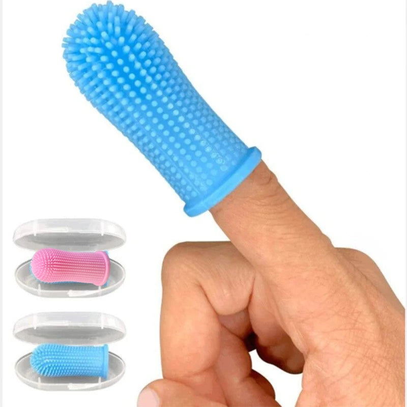 Nontoxic Silicone Pet Finger Toothbrush for Gentle Dental Care