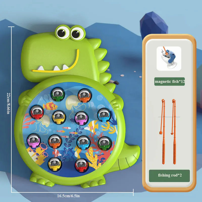 Dinosaur Magnetic Fishing Game - Montessori Educational Toy for Kids
