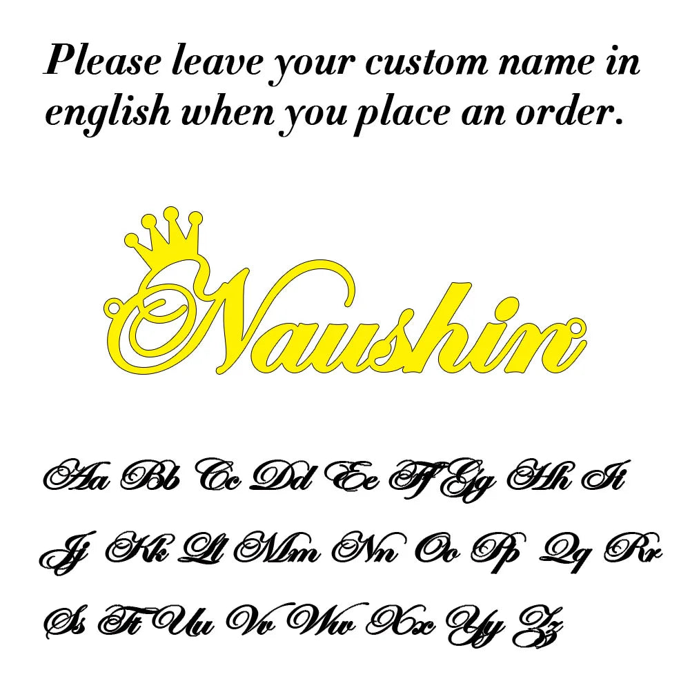 Personalized Cursive Name Necklace - Custom Stainless Steel Jewelry