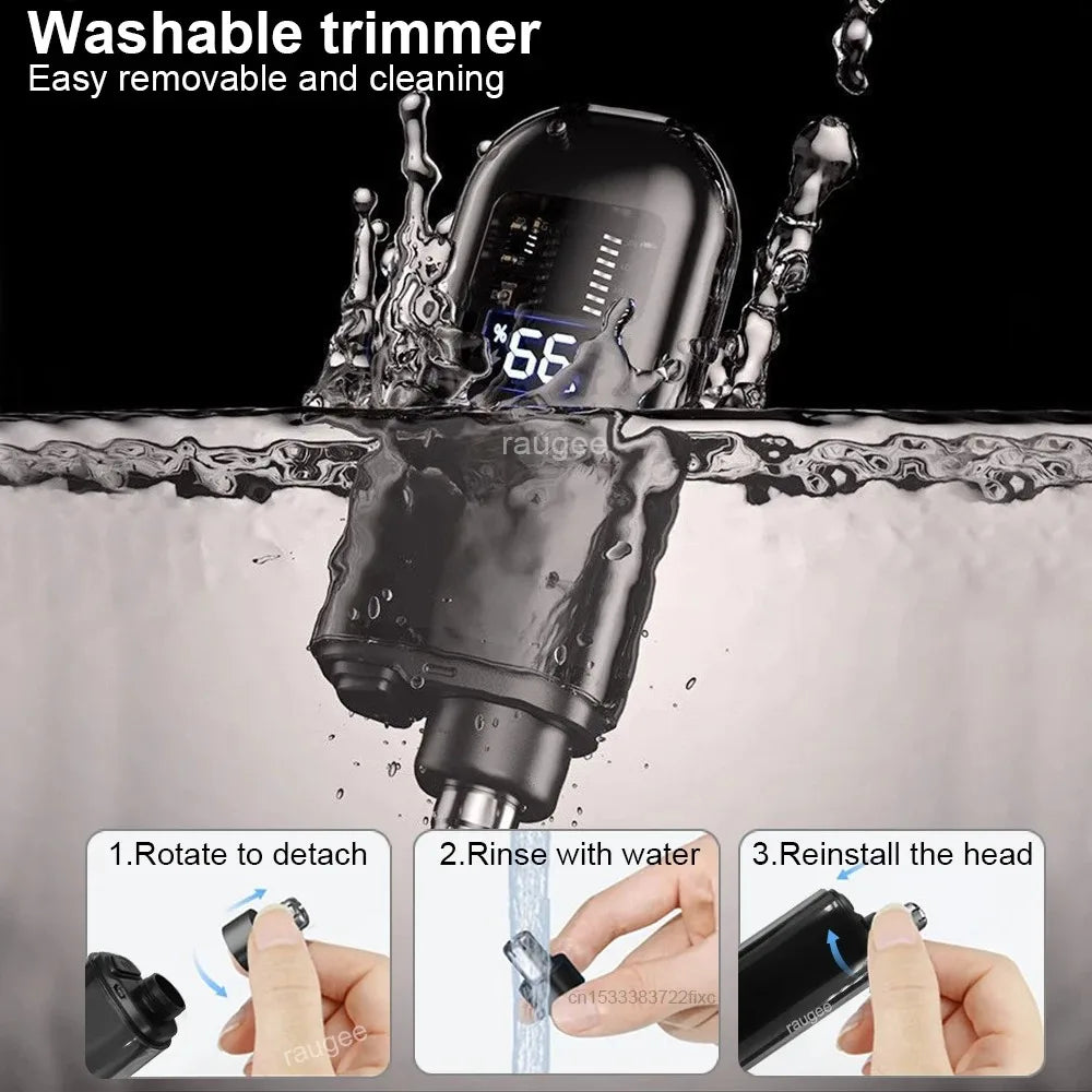 Waterproof Electric Nose & Ear Trimmer for Men (USB Rechargeable)