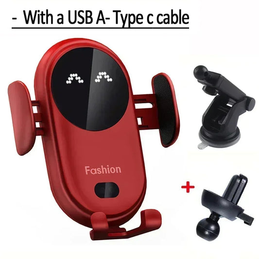 Automatic Clamp Fast Wireless Car Charger (30W Max Power)