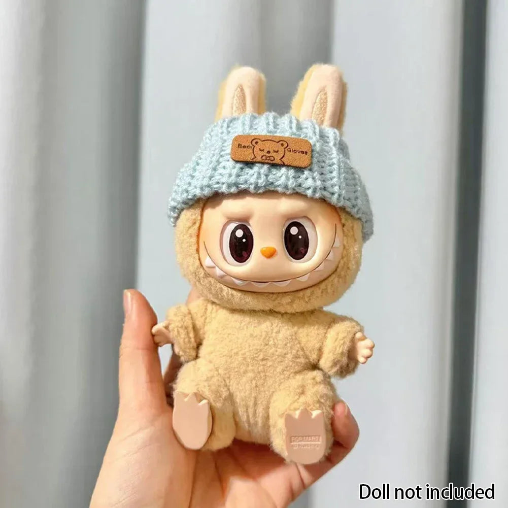 Fashion Clothes for 17cm Labubu Sitting Dolls (Clothes Only)