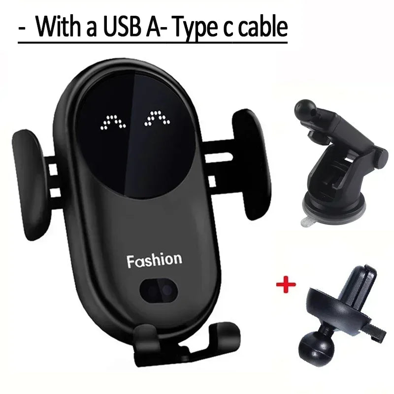 Automatic Clamp Fast Wireless Car Charger (30W Max Power)