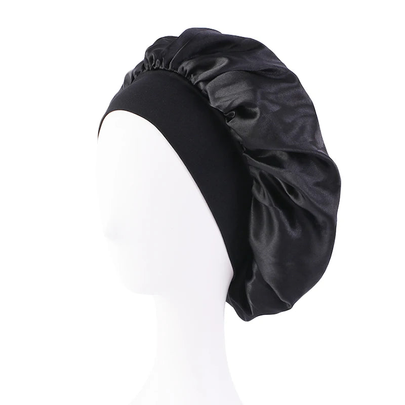 Satin Sleep Bonnet with Wide, Non-Marking Comfort Band (1pc or 2pc)