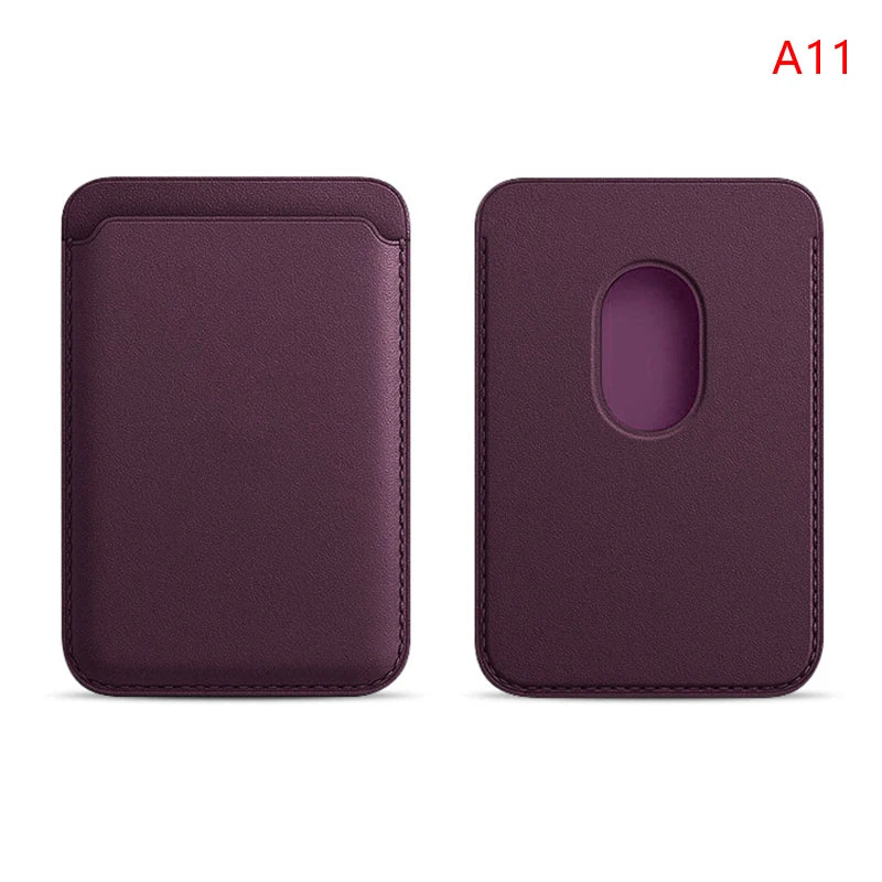 Phone Leather Magsafe Case with Magnetic Card Holder for IPhone