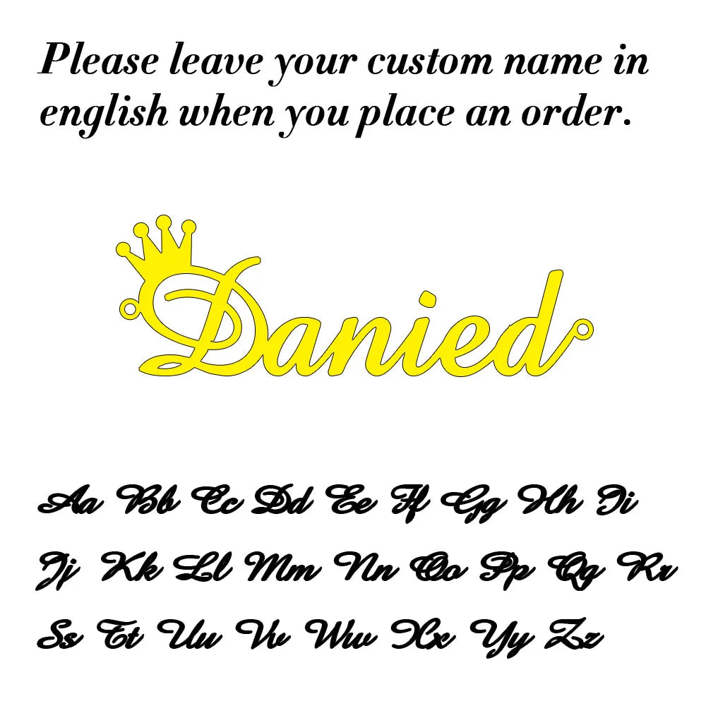 Personalized Cursive Name Necklace - Custom Stainless Steel Jewelry