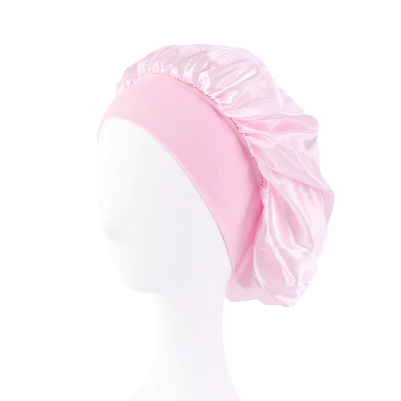 Satin Sleep Bonnet with Wide, Non-Marking Comfort Band (1pc or 2pc)