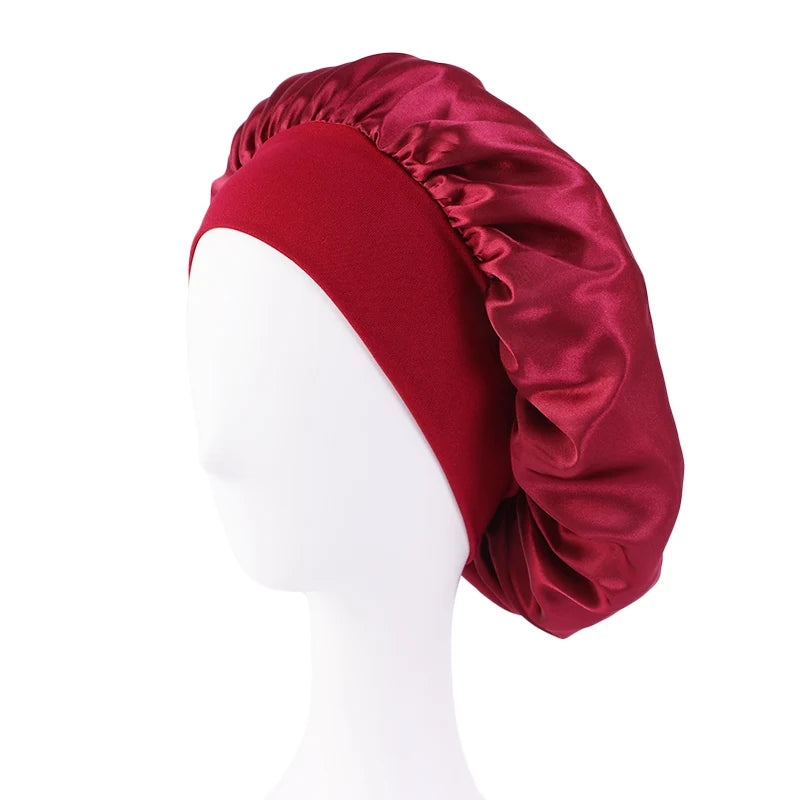 Satin Sleep Bonnet with Wide, Non-Marking Comfort Band (1pc or 2pc)