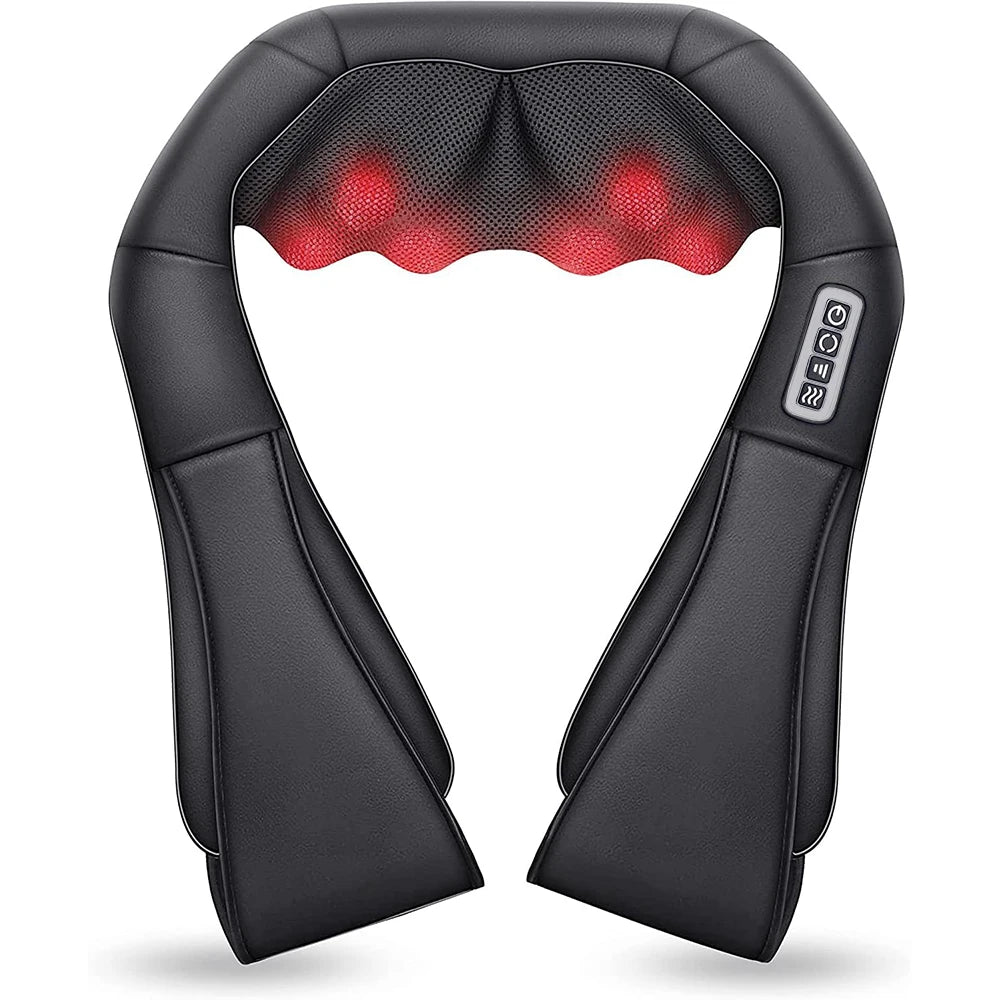 Shiatsu Deep Kneading Massage Pillow with Heat & Custom Straps