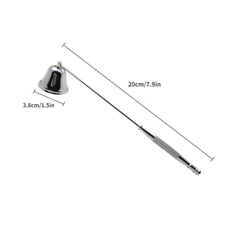 Long-Handled Bell Candle Snuffer - Safe & Elegant Candle Care Tool