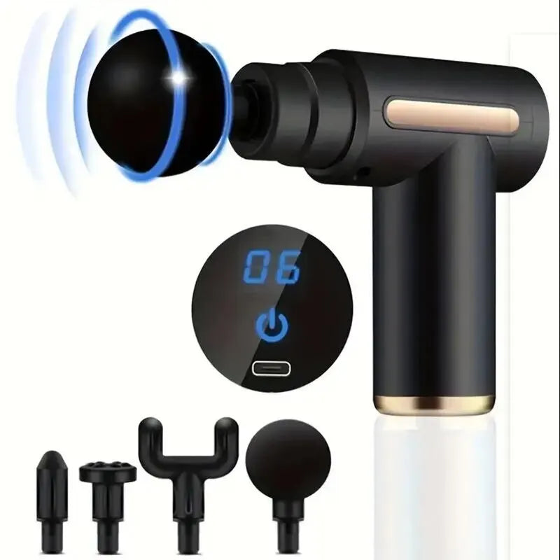 Portable Deep Tissue Massage Gun (24W, USB Type-C)
