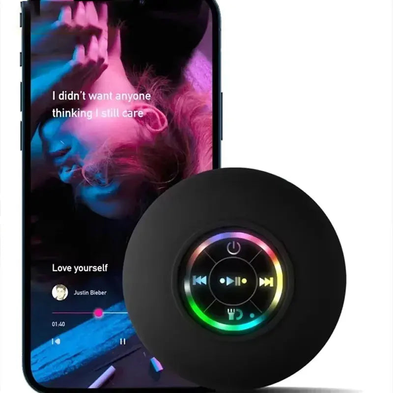 Waterproof Bluetooth Shower Speaker with Mic & Suction Cup