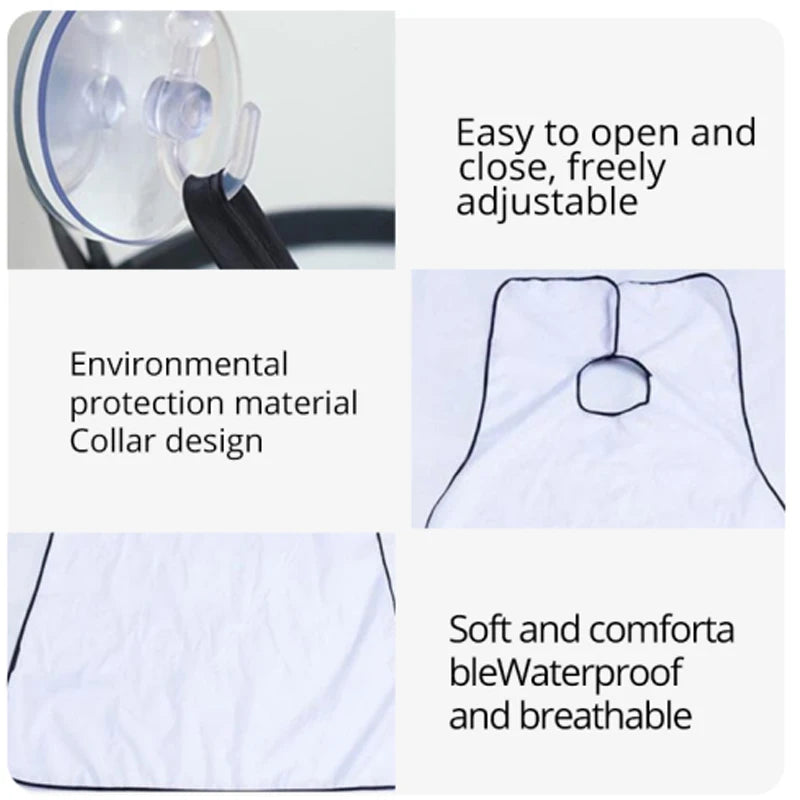 The No-Mess Beard Shaving Apron with Suction Cup
