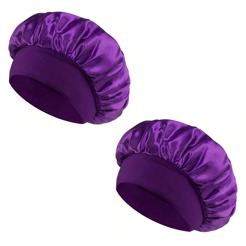 Satin Sleep Bonnet with Wide, Non-Marking Comfort Band (1pc or 2pc)