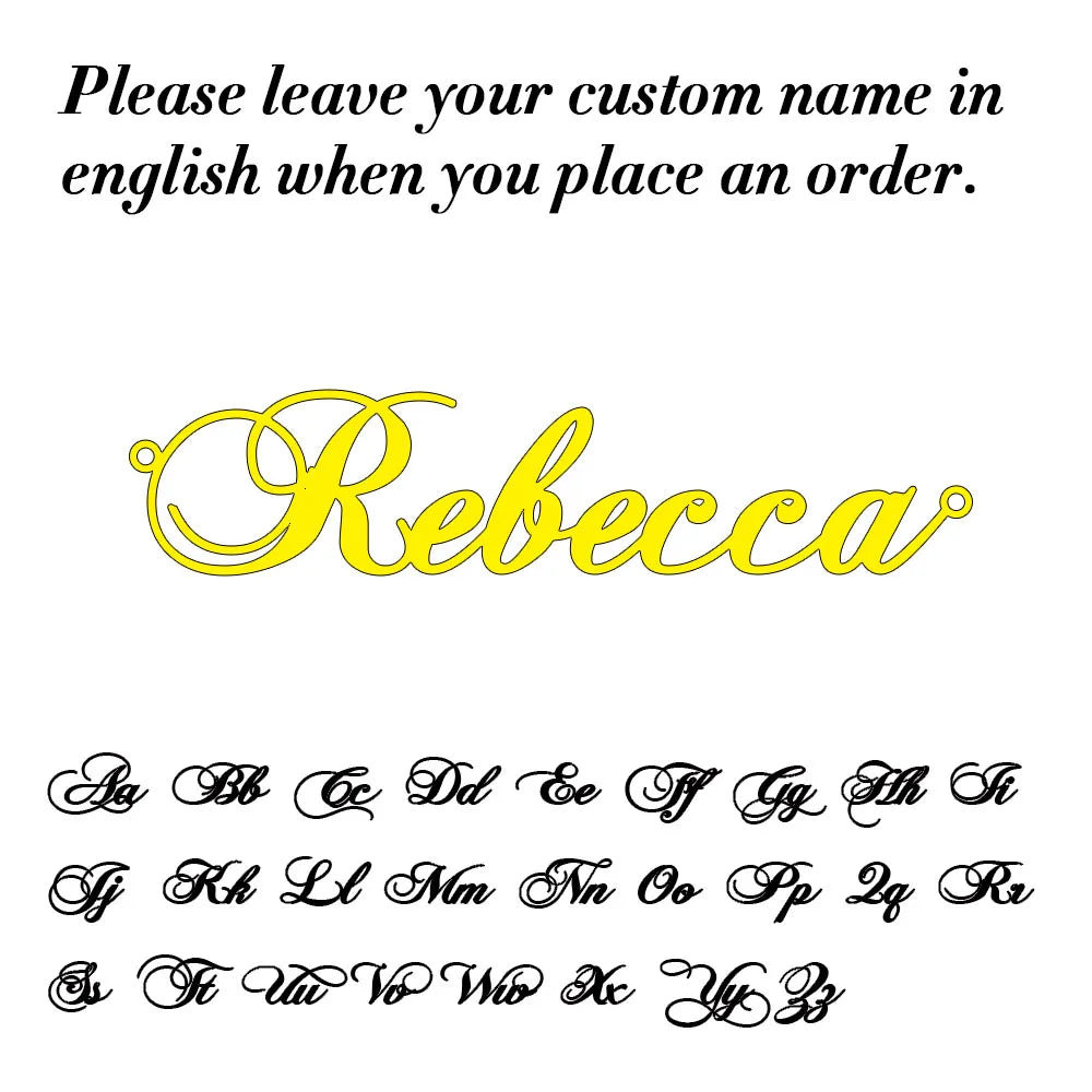 Personalized Cursive Name Necklace - Custom Stainless Steel Jewelry