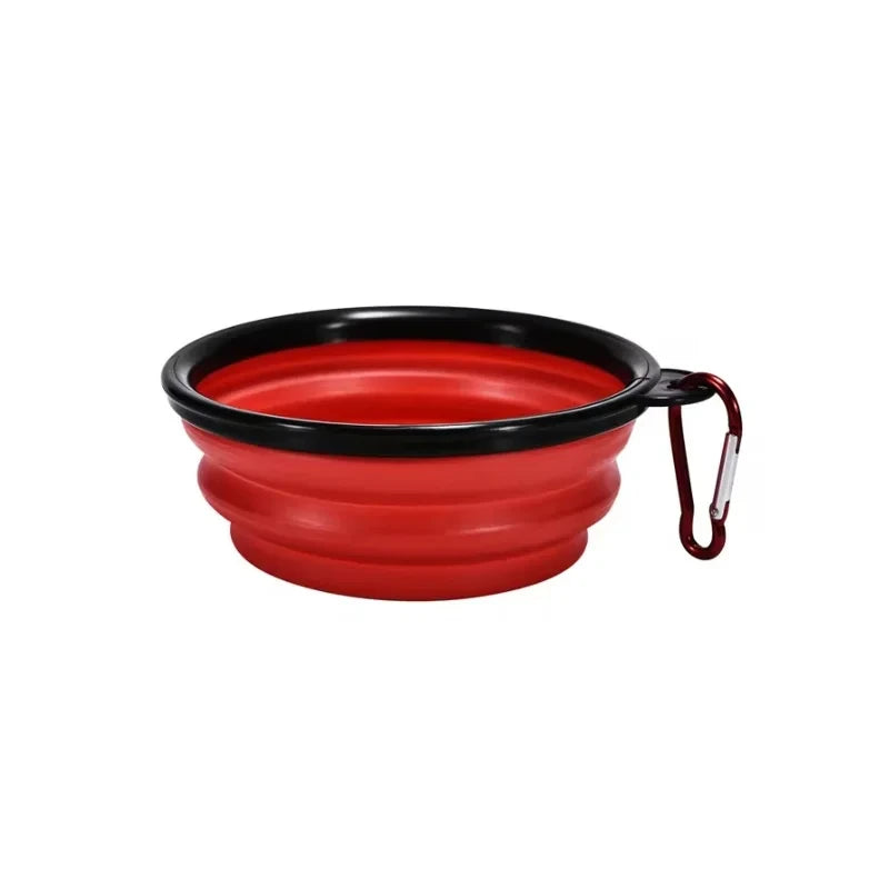 Non-Deformable Folding Pet Travel Bowl with Keychain (350ml)