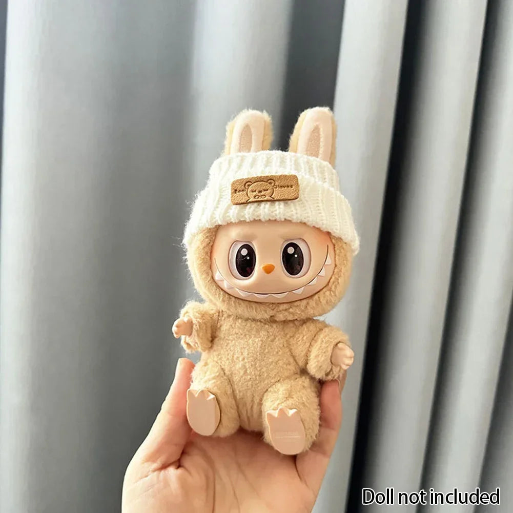 Fashion Clothes for 17cm Labubu Sitting Dolls (Clothes Only)