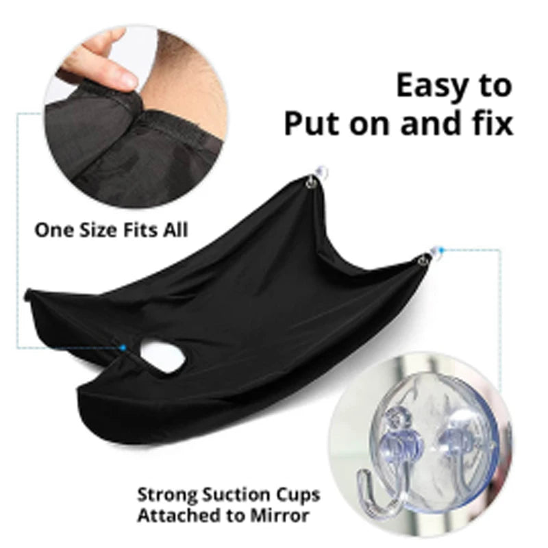 The No-Mess Beard Shaving Apron with Suction Cup