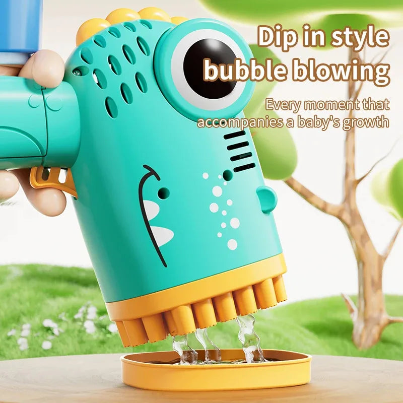 40-Hole Automatic Dinosaur Bubble Machine