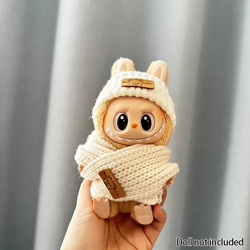 Fashion Clothes for 17cm Labubu Sitting Dolls (Clothes Only)