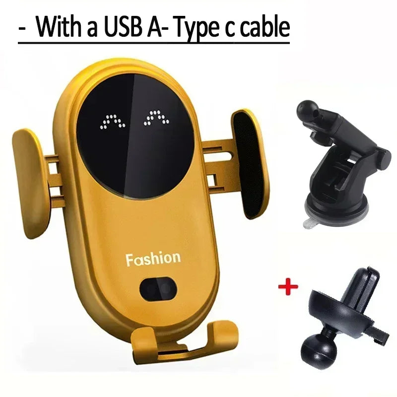 Automatic Clamp Fast Wireless Car Charger (30W Max Power)