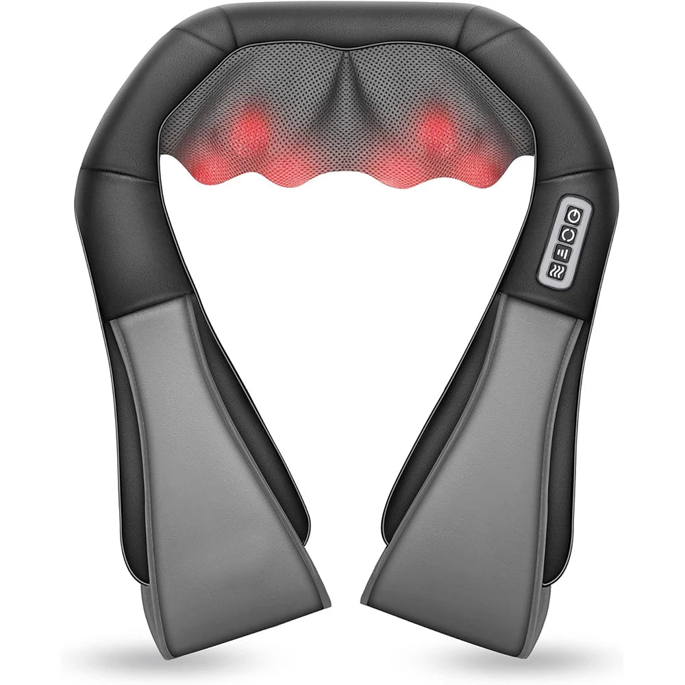 Shiatsu Deep Kneading Massage Pillow with Heat & Custom Straps
