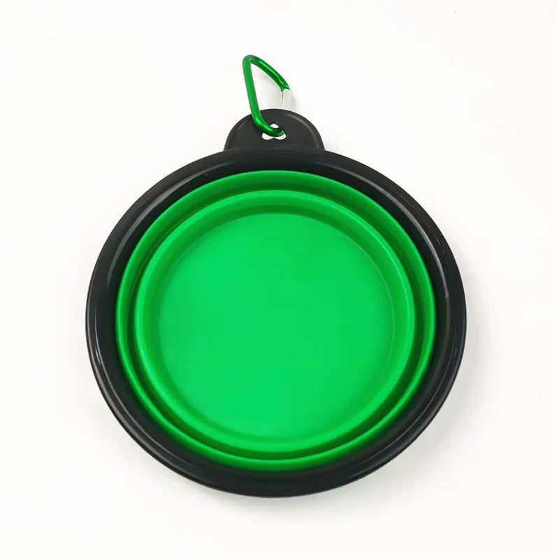 Non-Deformable Folding Pet Travel Bowl with Keychain (350ml)
