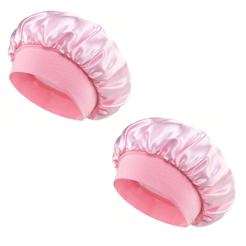 Satin Sleep Bonnet with Wide, Non-Marking Comfort Band (1pc or 2pc)