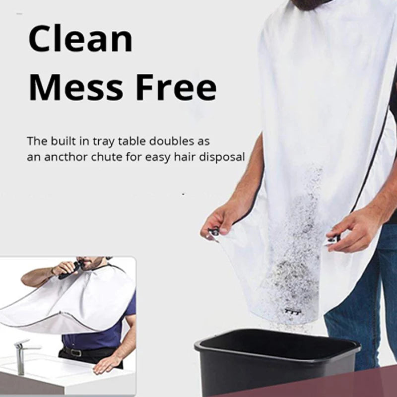 The No-Mess Beard Shaving Apron with Suction Cup