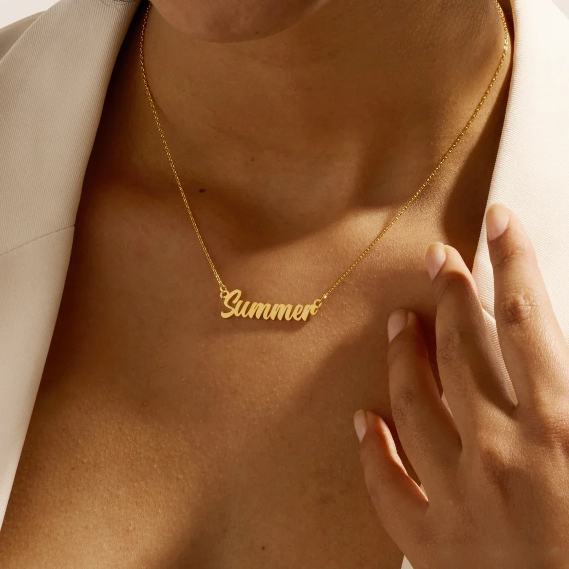 Personalized Cursive Name Necklace - Custom Stainless Steel Jewelry