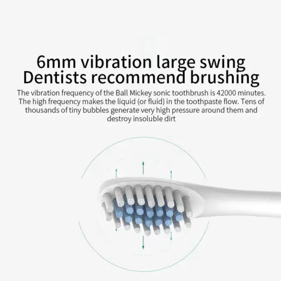 X3 Ultrasonic Electric Toothbrush - 6 Modes, USB Charging & Scientific Time