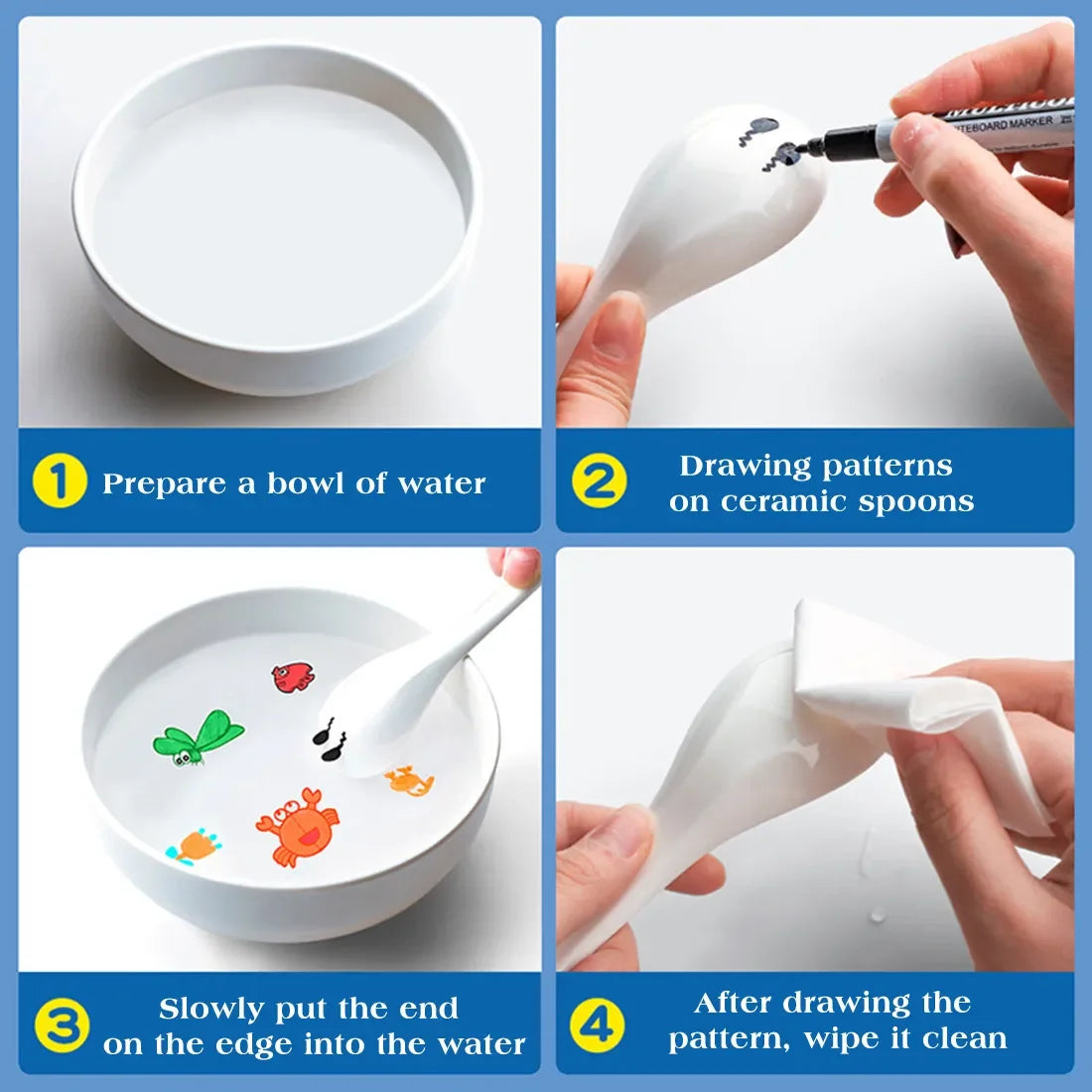 Magical Water Painting Pen Set with Spoon (Kids Floating Art Kit)