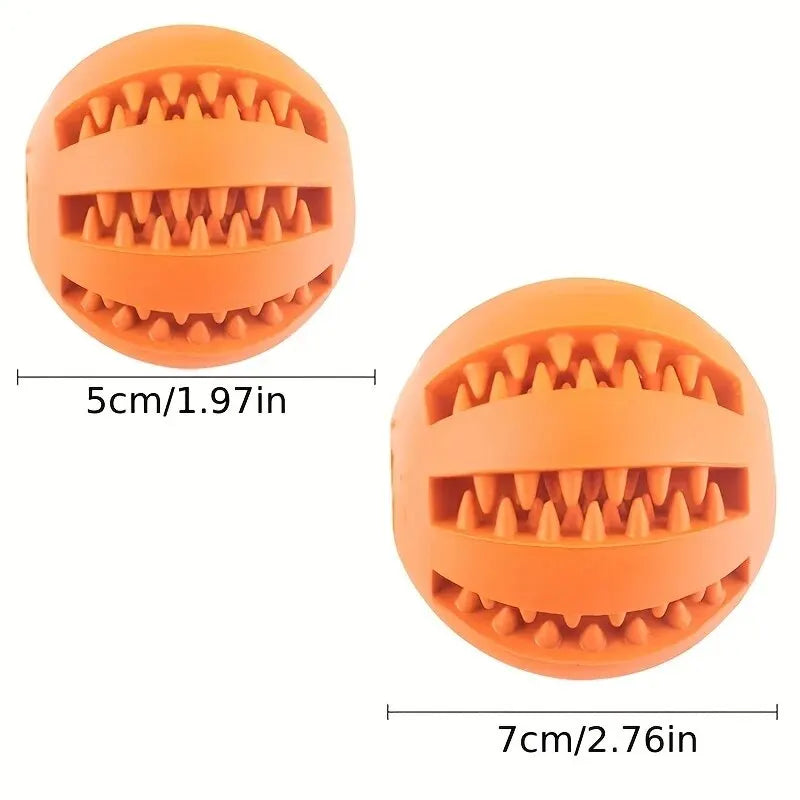 Multi-Function Pet Treat Feeder Ball - Nontoxic Dental Chew Toy